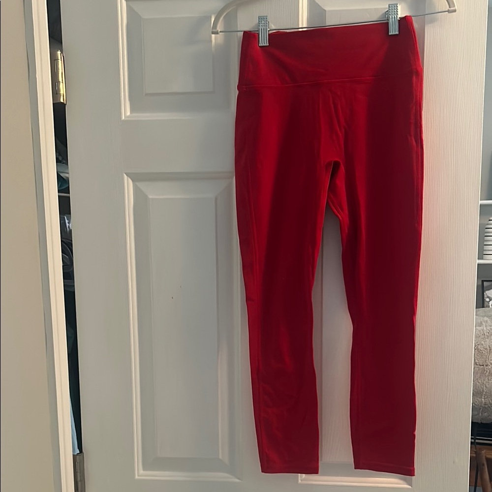 Red Active Leggings & Bra set